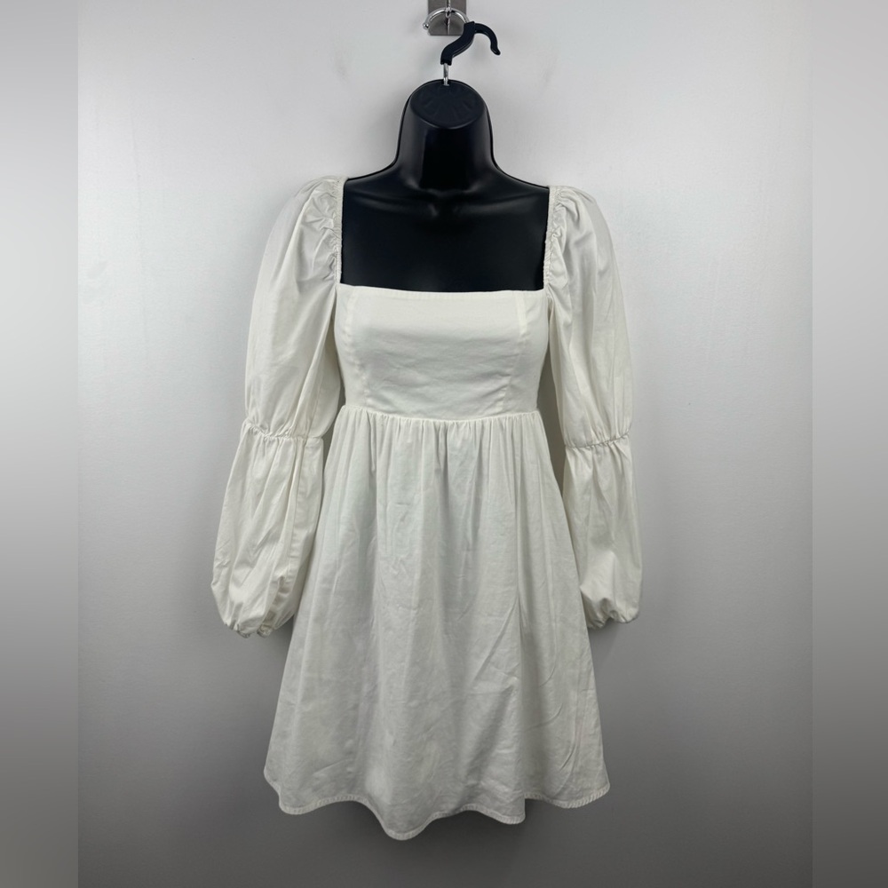 Reformation Women Michaela White Mini Dress Size‎ 4